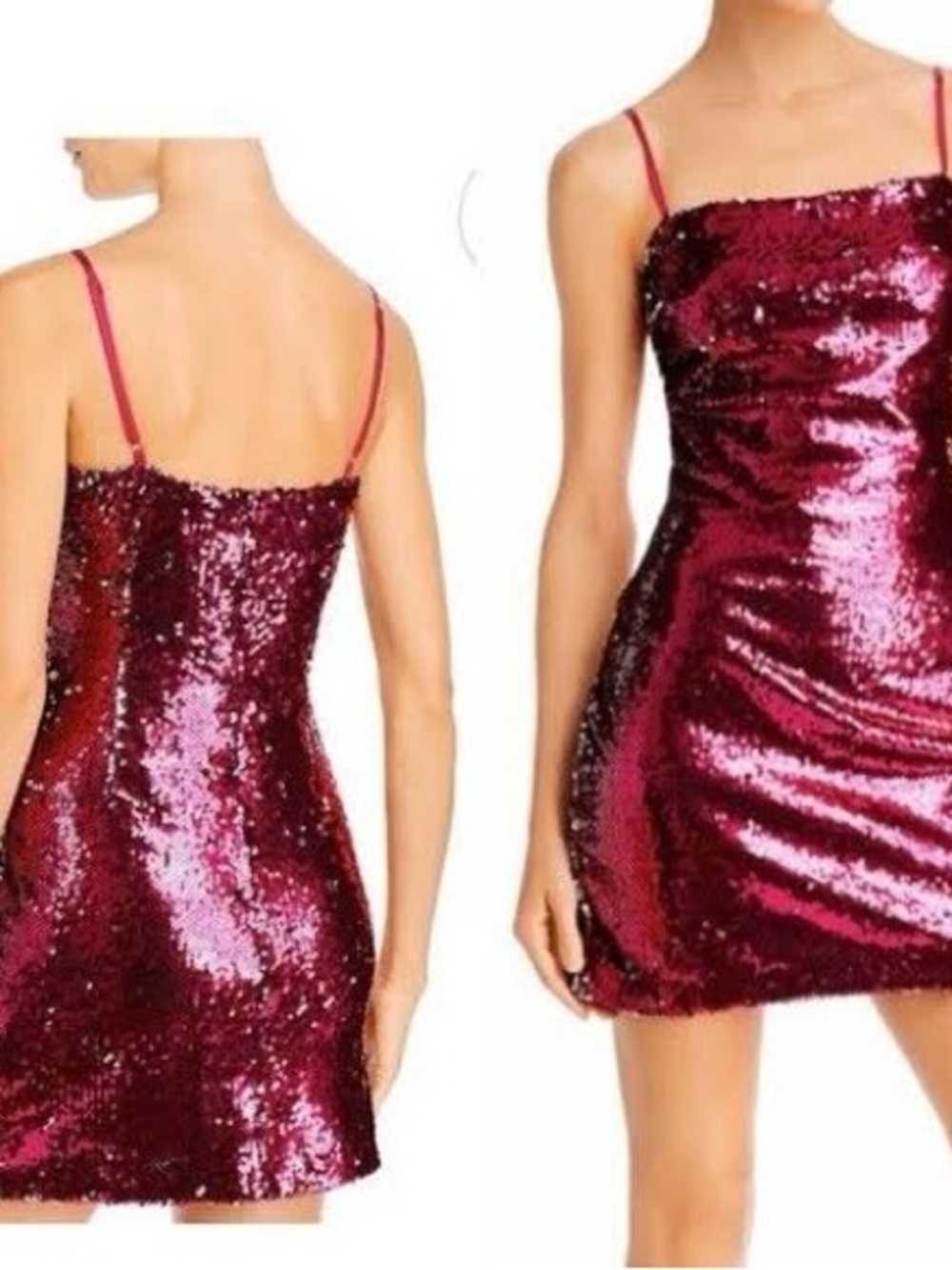New Endless Rose Fuchsia Pink Sequin Mini Dress XS